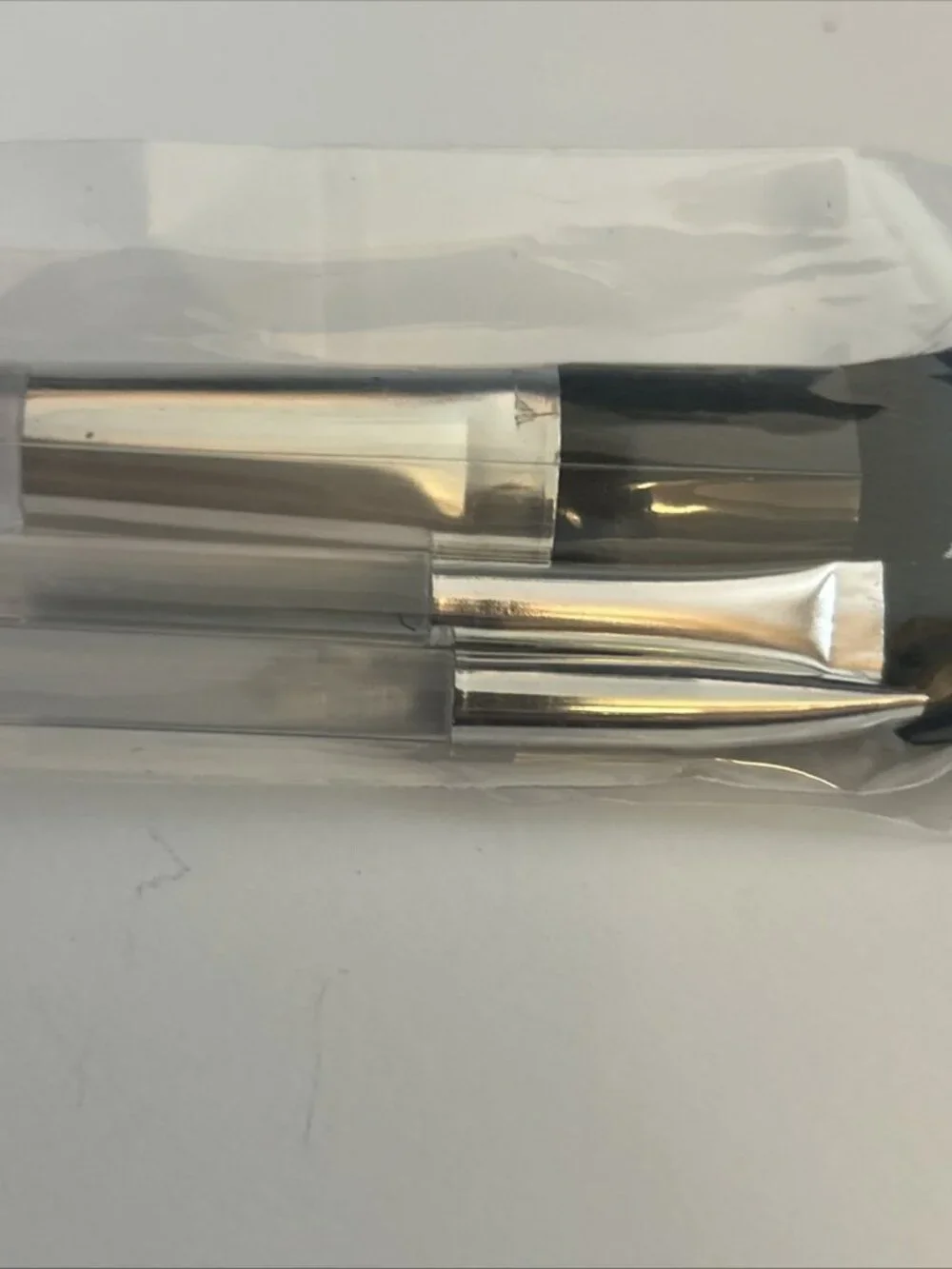 ULTA 3 Pc Travel Makeup clear Handle Brush shadow blush 5